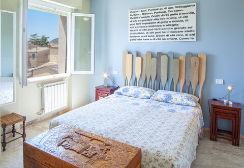 Giulia Apartment 2 - Levanto: Furniture, Property, Blue, Azure, Wood, Comfort, Window, Interior Design, Table, Architecture