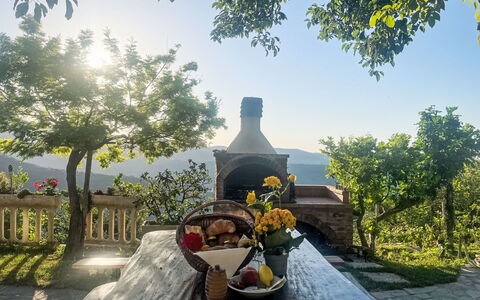 Valloria 605: Garden, Mountain Range, Outdoor Furniture, Outdoor Table, Valley, Chair, Landscaping, Eco Hotel, Backyard
