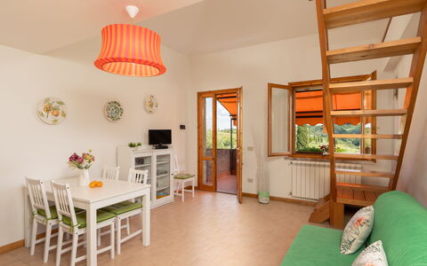 Calanchi Apartments: Interior Design, Furniture, Wood, Flooring, Floor, Ceiling, Room, Wood Stain, Chair, Living Room