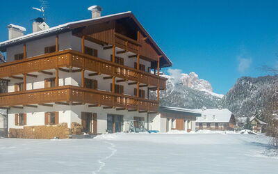 Pozza Di Fassa 616: Property, Snow, Winter, House, Real Estate, Building, Sky, Architecture, Apartment, Mountain Range