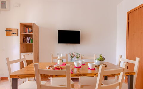 Villa Orchidea: Room, Dining Room, Furniture, Property, Table, Interior Design, House, Building, Peach, Chair