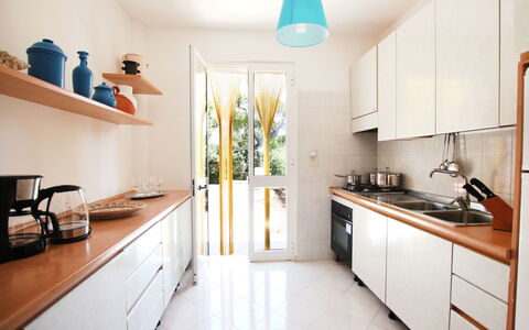 Villa Irene: Room, Property, Countertop, Kitchen, Furniture, Interior Design, Building, House, Cabinetry, Floor