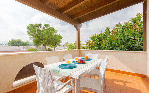 Prato Inglese Destro: Table, Furniture, Property, Sky, Chair, Wood, Outdoor Furniture, Interior Design, Shade, Architecture