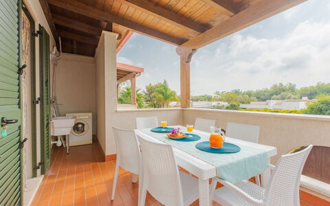 Prato Inglese Destro: Table, Furniture, Property, Plant, Sky, Flowerpot, Azure, Chair, Wood, Interior Design