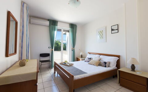 Villa Brigida: Bedroom, Room, Furniture, Property, Bed, Building, Interior Design, Bed Frame, Bed Sheet, House