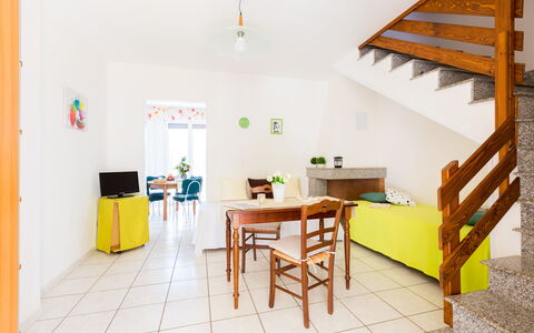 Villa Brigida: Room, Property, Furniture, Yellow, Interior Design, Building, House, Dining Room, Table, Real Estate