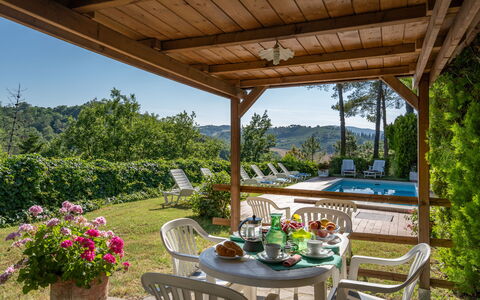 Villa Campiglia: Property, Real Estate, House, Building, Patio, Estate, Home, Porch, Room, Backyard