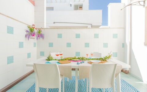 Casa Rosa: Room, Pink, Furniture, Turquoise, Property, Dining Room, Table, Interior Design, Tablecloth, Wall