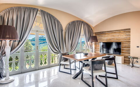 Villa Alfresco: Furniture, Interior Design, Couch, Flooring, Floor, Lighting, Living Room, Table, Ceiling, Home
