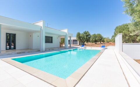 Villa Stella Cadente: Water, Building, Sky, Swimming Pool, Azure, Rectangle, Shade, House, Interior Design, Tree