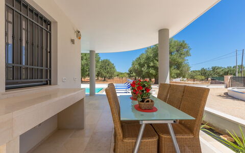 Villa Stella Cadente: Plant, Table, Furniture, Property, Flowerpot, Building, Azure, Shade, Flower, Wood