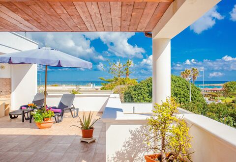 Villa Pantanagianni Beach: Cloud, Sky, Plant, Property, Furniture, Building, Flowerpot, Azure, Seaside Resort, Shade