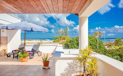 Villa Pantanagianni Beach: Cloud, Sky, Plant, Property, Furniture, Building, Flowerpot, Azure, Seaside Resort, Shade