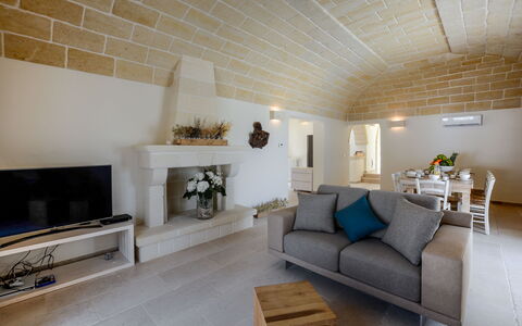 Corte dei Messapi | Sleeps 24: Living Room, Room, Property, Interior Design, Furniture, Building, Ceiling, Wall, House, Floor