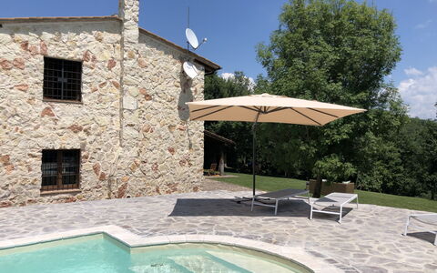 Beautiful Stone Country Villa: Property, House, Building, Swimming Pool, Real Estate, Cottage, Home, Villa, Farmhouse, Patio