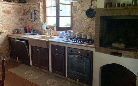 Beautiful Stone Country Villa: Countertop, Cabinetry, Property, Kitchen Sink, Sink, Tap, Kitchen, Kitchen Stove, Window, Kitchen Appliance