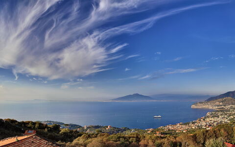 Stony Villa Volcano View: Cloud, Sky, Water, Water Resources, Atmosphere, Azure, Plant, Natural Landscape, Highland, Sunlight