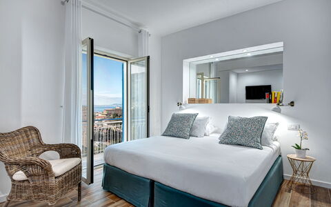 Luxury Blues Apartment: Furniture, Property, Comfort, Building, Azure, Wood, Window, Architecture, Interior Design