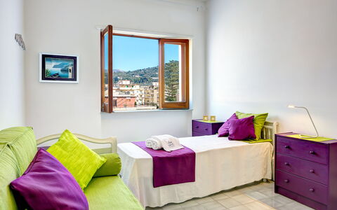 Parsano Home: Furniture, Property, Purple, Azure, Comfort, Building, Wood, Window, Textile, Picture Frame