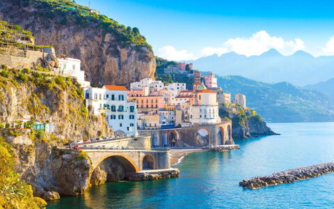 Medusa And The Seahorse Villa: Water, Sky, Mountain, Building, Water Resources, Plant, Blue, Azure, Nature, Natural Landscape