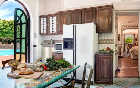 Palazzo Villa Dei Nobili: Cabinetry, Furniture, Countertop, Green, Wood, Plant, Kitchen, Interior Design, Window, Living Room
