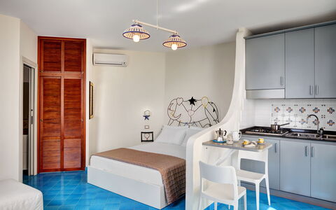 Appartamento Lobra: Property, Sink, Cabinetry, Blue, Azure, Comfort, Wood, Interior Design, Architecture, Door