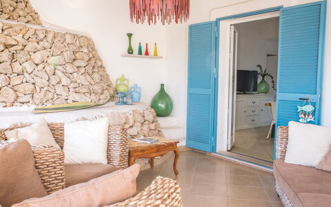 Villa Giunone: Blue, Room, Interior Design, Living Room, Wall, Furniture, Floor, Teal, Home, Turquoise