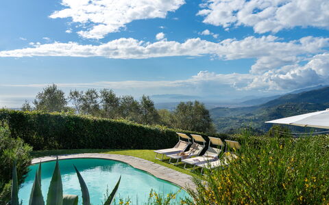 Villa Elisa: Blue, Nature, Natural Landscape, Hill, Landscape, Highland, Land Lot, Swimming Pool, Hill Station, Mountain Range