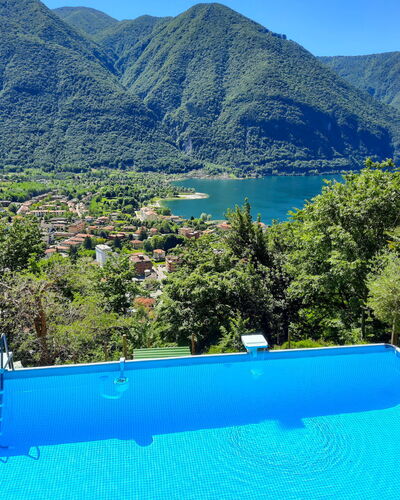 Porlezza 84: Water, Sky, Water Resources, Blue, Mountain, Swimming Pool, Azure, Nature, Natural Landscape, Body Of Water