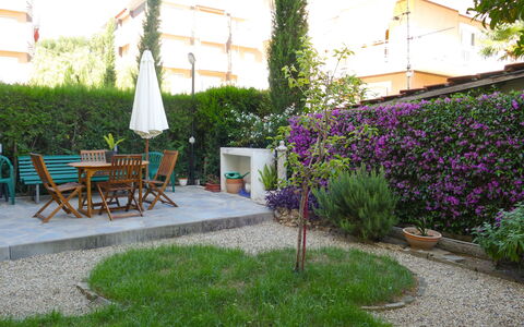 Angelo: Plant, Window, Building, Flower, Chair, Grass, Tree, Landscape, Outdoor Furniture, Groundcover