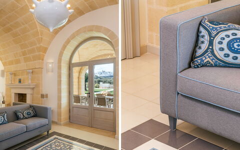 Villa Bellavista: Property, Furniture, Couch, Interior Design, Comfort, Lighting, Living Room, Floor, Flooring, Wood