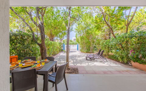 Villa Talise: Plant, Furniture, Table, Chair, Tree, Building, Outdoor Furniture, Outdoor Table, Shade, Wood