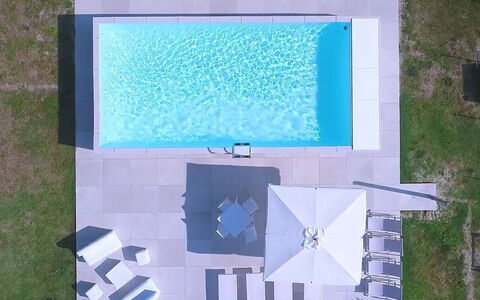 Villa Clair: Azure, Rectangle, Natural Environment, World, Water, Grass, Font, Tree, Electric Blue, Technology