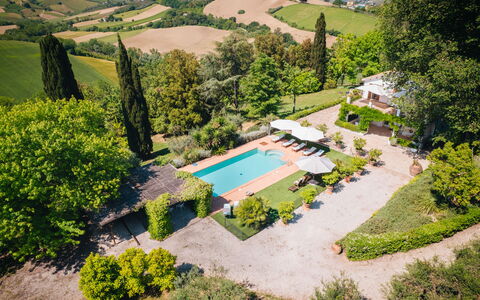 Villa La Picena: Estate, Swimming Pool, Garden, Hacienda, Villa, Mansion, Resort, Landscaping, Courtyard, Farmhouse