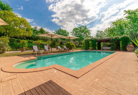 Villa La Picena: Cloud, Water, Plant, Swimming Pool, Sky, Tree, Chair, Shade, Arecales, Grass