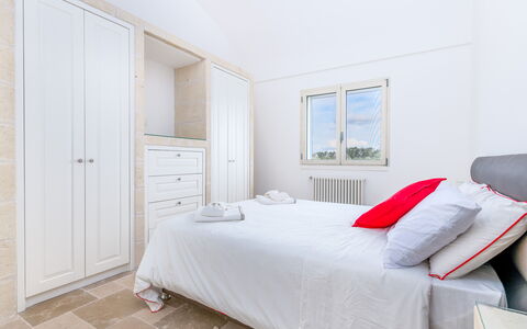 Villa Trullina: Furniture, Building, Cabinetry, Property, Window, Comfort, Wood, Bed Frame, Interior Design
