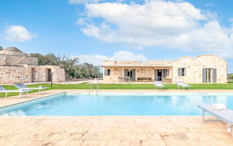 Villa Trullina: Water, Cloud, Sky, Plant, Blue, Swimming Pool, Azure, Building, Grass
