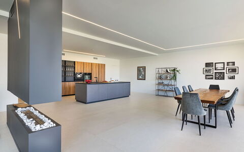 Villa Diodoro: Furniture, Property, Bookcase, Shelving, Wood, Shelf, Architecture, Table, Interior Design, Living Room