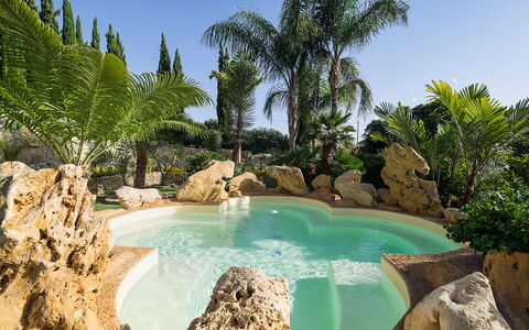 Villa Girgenti: Water, Sky, Plant, Natural Landscape, Nature, Azure, Swimming Pool, Tree, Vegetation, Body Of Water