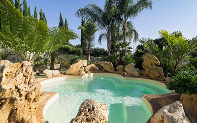 Villa Girgenti: Water, Sky, Plant, Natural Landscape, Nature, Azure, Swimming Pool, Tree, Vegetation, Body Of Water