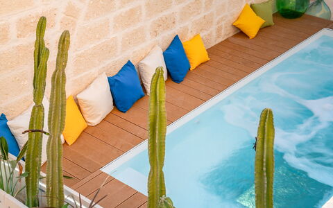 Vico Bianco Raro Rooms: Green, Water, Blue, Azure, Wood, Architecture, Swimming Pool, Wall, Aqua, Paint