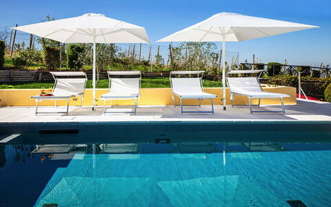 Villa Edelweiss: Water, Sky, Furniture, Property, Umbrella, Plant, Swimming Pool, Building, Azure, Sunlounger