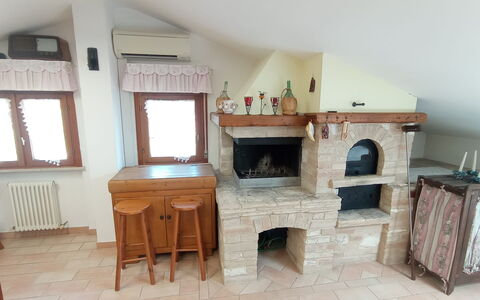 L'attico Di Castelfidardo: Property, Window, Wood, Building, Interior Design, Floor, Hearth, Real Estate, Flooring, Hardwood