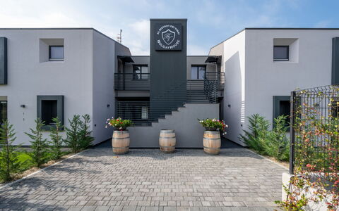 Imperia 388: Facade, Urban Design, Composite Material, Estate, Courtyard, Concrete, Yard, Landscaping, Balcony, Stairs