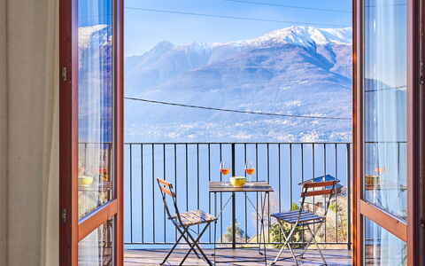 Bellano 16: Sky, Furniture, Mountain, Window, Chair, Azure, Building, Wood, Interior Design, Paint