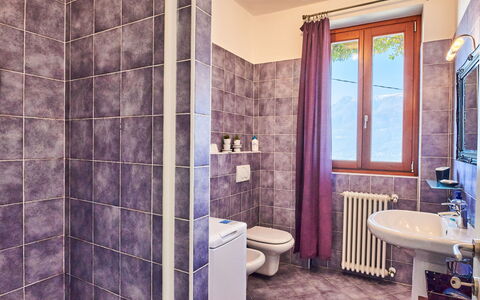Bellano 16: Property, Purple, Bathroom, Sink, Blue, Plumbing Fixture, Wood, Interior Design, Building