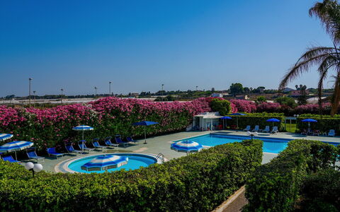 Baraka Apartments: Blue, Garden, Landscaping, Lawn, Hedge, Resort, Swimming Pool, Park, Botanical Garden