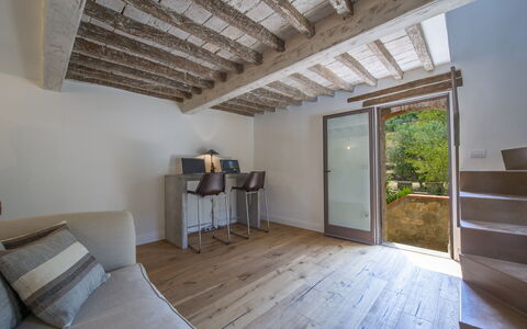 La Torre Di Panzano: Property, Building, Wood, Comfort, Interior Design, Architecture, Flooring, Floor, Living Room, Wood Stain