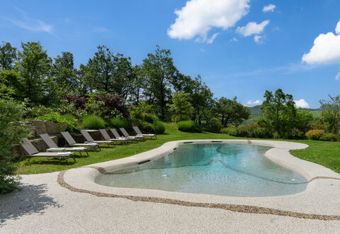 Villa Torre Delle Rose - Firenzuola, Private Pool,: Cloud, Water, Sky, Plant, Water Resources, Property, Natural Landscape, Tree, Swimming Pool, Landscape