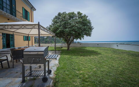 Massarosa Front Lake, The Gargoyles: Sky, Property, Plant, Window, Cloud, Building, Water, Land Lot, Shade, Tree
